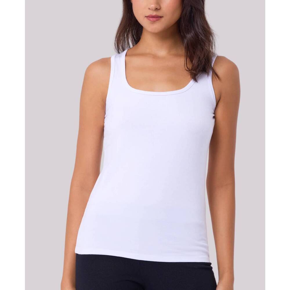 NEW ANGEL APPAREL scoop neck tank top in ivory